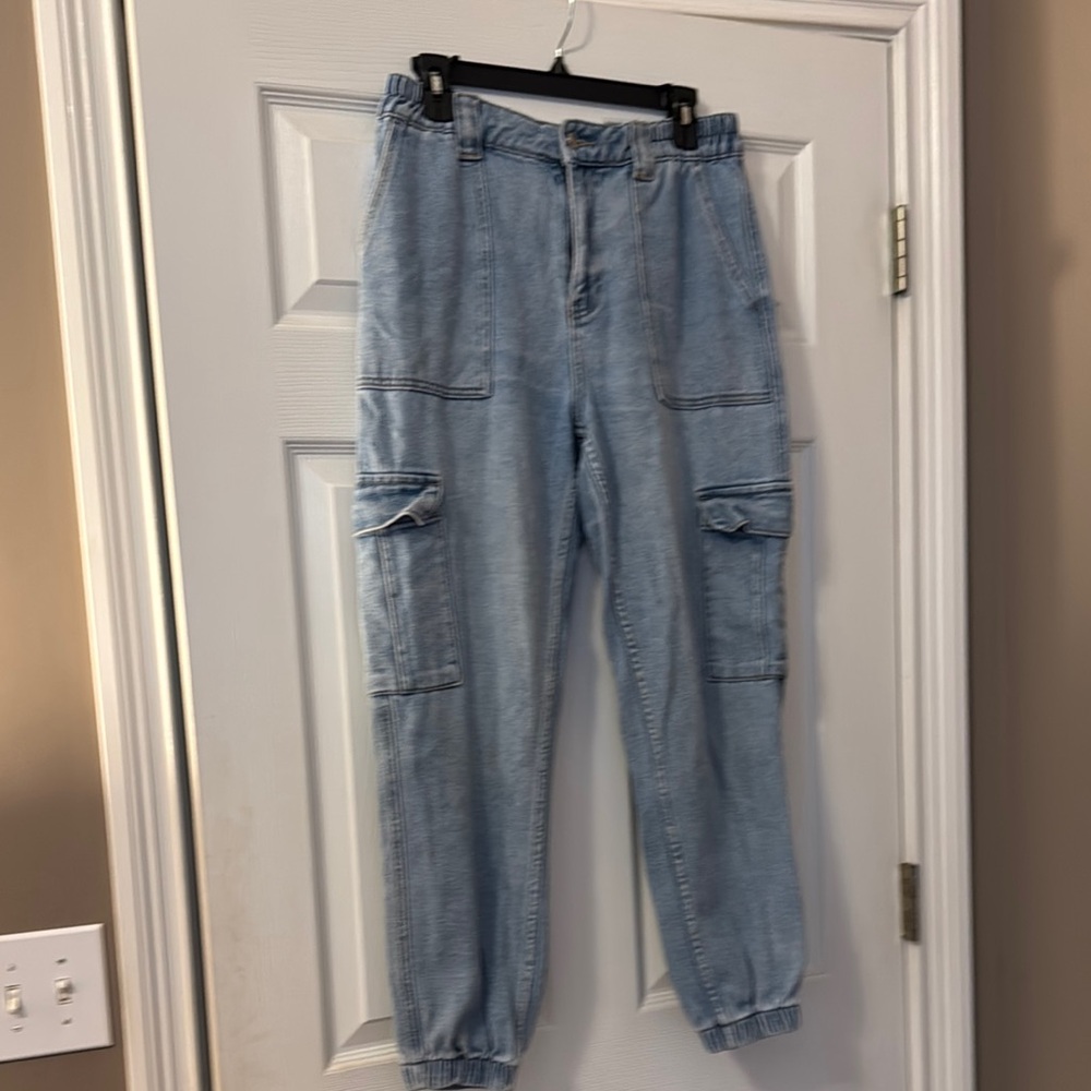 Faded Blue Cargo PacSun Jeans
